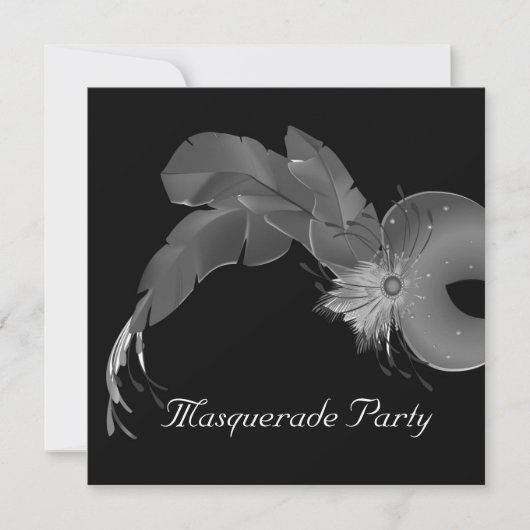 Masquarade-Party Einladung (Vorderseite)