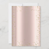 Masque Diamonds Champagne Rose Gold Sweet 16 Einladung (Rückseite)