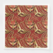 Masquerade 16 . Geburtstag Beads Masken Red ID1032 Serviette (Vorderseite)