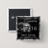 Masquerade 16 . Geburtstag Button (Vorne & Hinten)