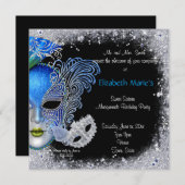 Masquerade, 16 . Geburtstag, Einladung des Glitzer (Vorne/Hinten)