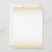 Masquerade 21. Geburtstag Gold Maske Einladung (Rückseite)