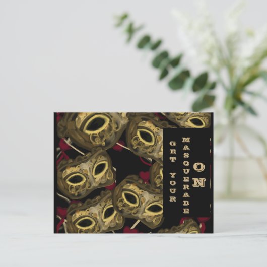 MASQUERADE ART POSTKARTE (Stehend Vorderseite)