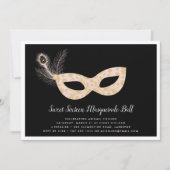 Masquerade Ball 16 . Geburtstag Einladung (Vorderseite)