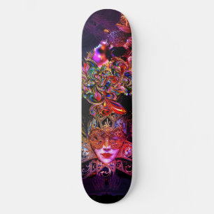 Masquerade Ball Beauty Maske schwarz lila rosa Skateboard