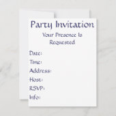 Masquerade Ball - Designer-Party Einladung (Rückseite)
