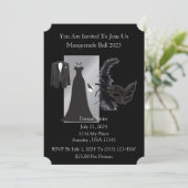 Masquerade Ball Einladung (Stehend Vorderseite)