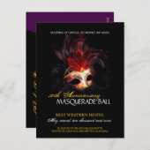 Masquerade Ball Einladung (Vorne/Hinten)