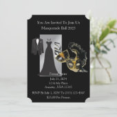 Masquerade Ball Einladung (Stehend Vorderseite)