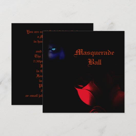 Masquerade Ball Einladungen (Vorne/Hinten)