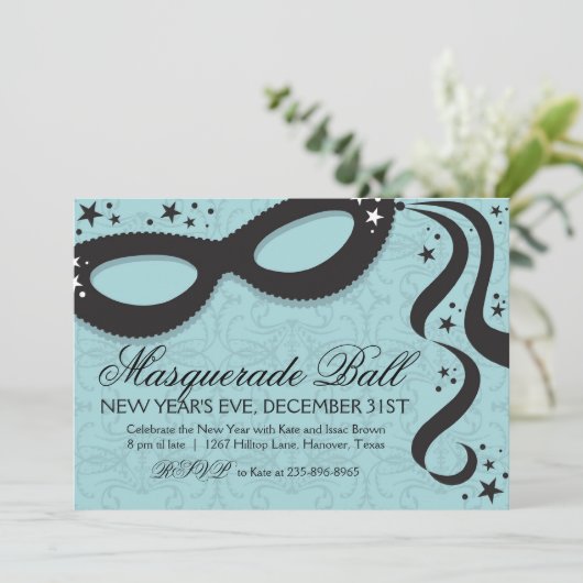 Masquerade Ball Einladungen (Stehend Vorderseite)