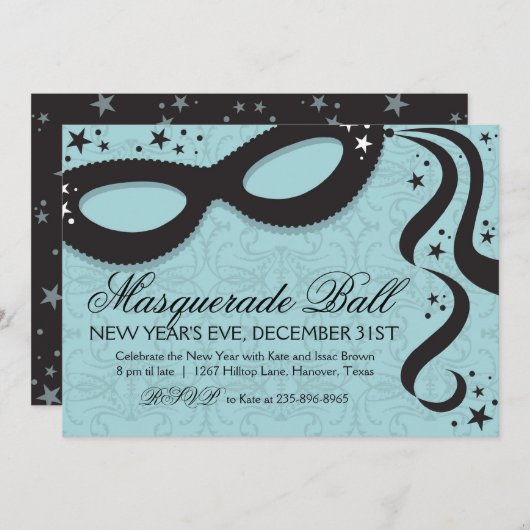 Masquerade Ball Einladungen (Vorne/Hinten)