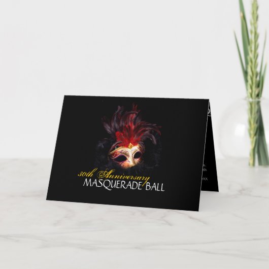 Masquerade Ball Einladungen - Card-12x18 (Vorderseite)