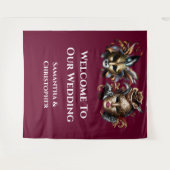 Masquerade Ball Gesicht Masken Bridplay Paar elega Wandteppich (Vorderseite (Horizontal))