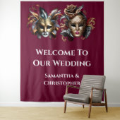 Masquerade Ball Gesicht Masken Bridplay Paar elega Wandteppich (Beispiel)