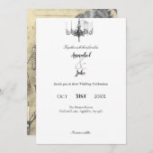 Masquerade Ball Hochzeit Einladung (Vorne/Hinten)