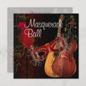 Masquerade Ball Invi Einladung (Vorne/Hinten)