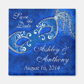 Masquerade Ball Mardi Gras Hochzeit Speichern Sie Magnet (Vorne)