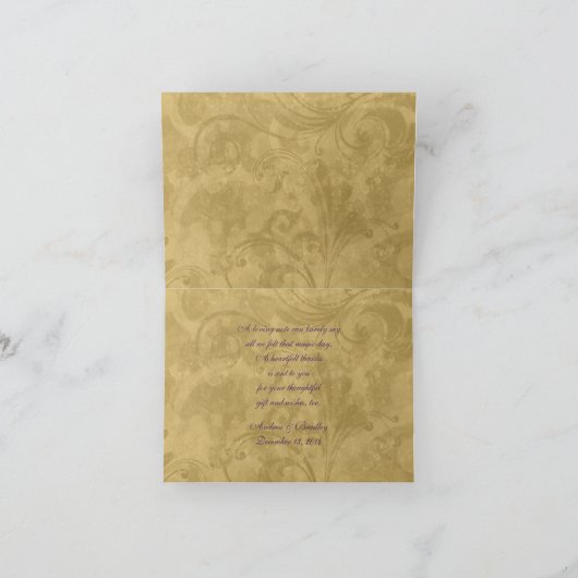 Masquerade Ball Maske Hochzeit Danke Lila (Innenseite)