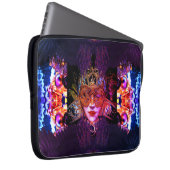 Masquerade Ball maskiert Frau gotisch elegant Laptopschutzhülle (Vorne Rechts)