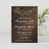 Masquerade Ball Party Einladung 12x18 (Stehend Vorderseite)