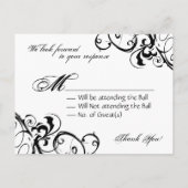 Masquerade Ball - Postcard-Antwortkarten Einladungspostkarte (Rückseite)