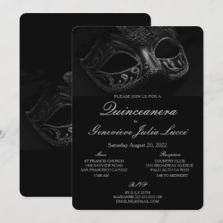 Masquerade Ball Quinceanera Party Einladung