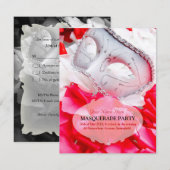 Masquerade Ball RSVP Cards Karte (Vorne/Hinten)