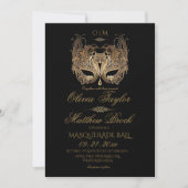 Masquerade Ball Wedding Einladung (Vorderseite)