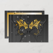 Masquerade Ball Wedding RSVP Card (Vorne/Hinten)