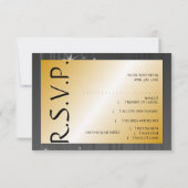Masquerade Ball Wedding RSVP Card Karte (Rückseite)