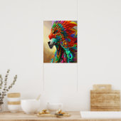 Masquerade Ball Wolf Poster (Küche)