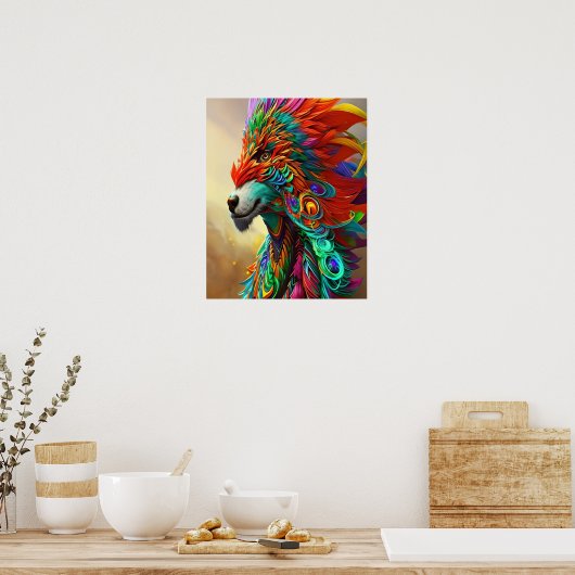 Masquerade Ball Wolf Poster (Küche)