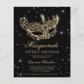 Masquerade Black Glitzer Maskenbudget Sweet 16 (Vorderseite)