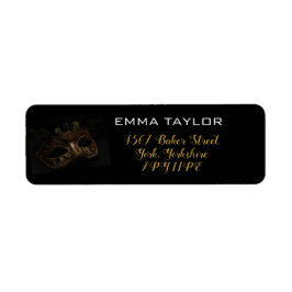 Masquerade Black & Gold Geburtstagsfeier Rücksende