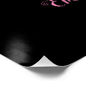 Masquerade Black & Pink Geburtstagsparty Poster (Ecke)