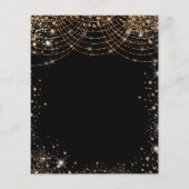 Masquerade Black Quinceanera Haushaltseinladung Flyer (Hinten)