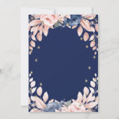 Masquerade, Blue Flowers Stars UAWG Einladung (Rückseite)