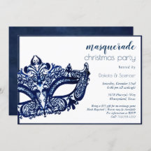 Masquerade Blue Mask | Mardi Gras Weihnachts-Party