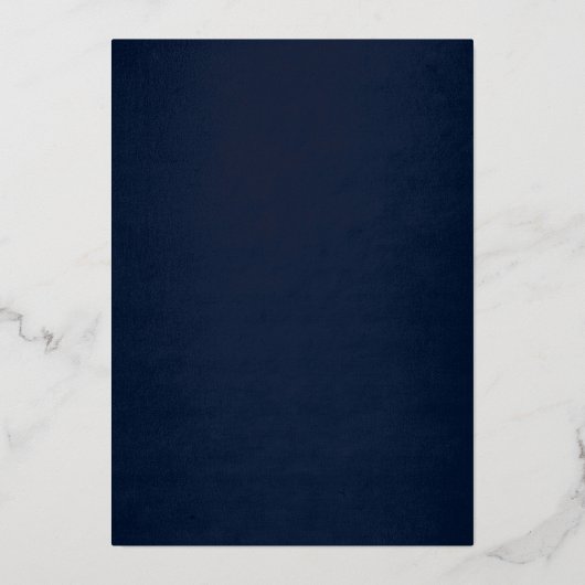 Masquerade Butterfly Royal Navy Quinceanera Folieneinladung (Rückseite)