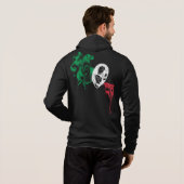 Masquerade Commedia Dell'Arte Italia Flag Hoodie (Schwarz voll)