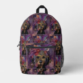 MASQUERADE DACKEL ART BEDRUCKTER RUCKSACK (Vorderseite)