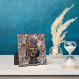 MASQUERADE DACKEL ART FOTOPLATTE