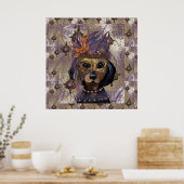 MASQUERADE DACKEL ART POSTER (Küche)