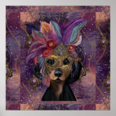 MASQUERADE DACKEL ART POSTER (Vorne)