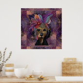 MASQUERADE DACKEL ART POSTER (Küche)