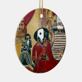 MASQUERADE-DACKEL KERAMIK ORNAMENT (Rechts)
