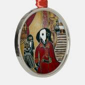 MASQUERADE-DACKEL ORNAMENT AUS METALL (Rechts)
