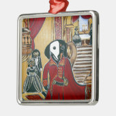 MASQUERADE-DACKEL SILBERNES ORNAMENT (Links)