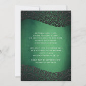 Masquerade Diamond Damask grün süß 16 Einladung (Rückseite)